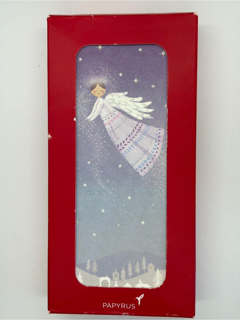 NIB Papyrus Lavender Angel Boxed Christmas Cards Set/ 16 Cards and Envelopes